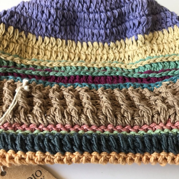 Nepal Handmade Crocheted Striped Beanie - Picture 2 of 7